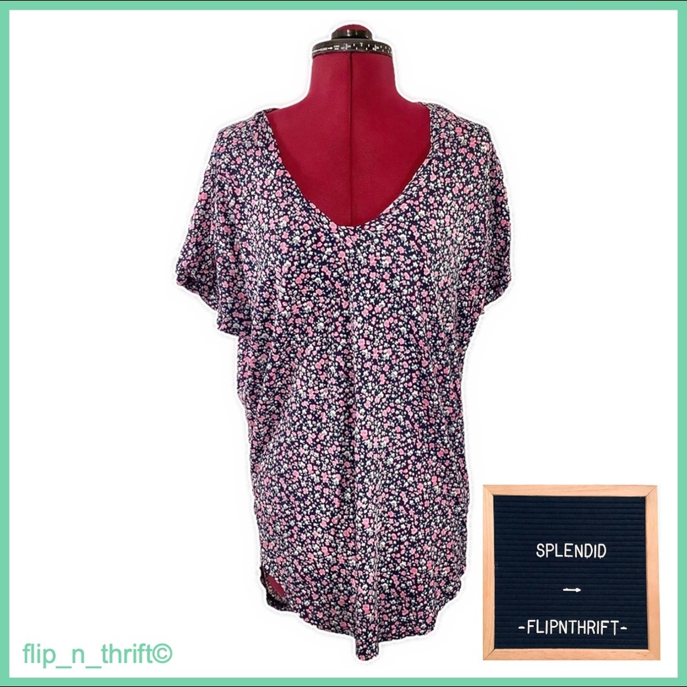 🌸SPLENDID Flower Print Tee